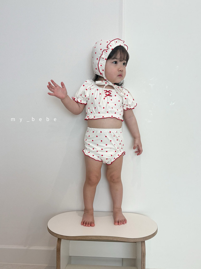 🇰🇷mybebe 泳衣+帽