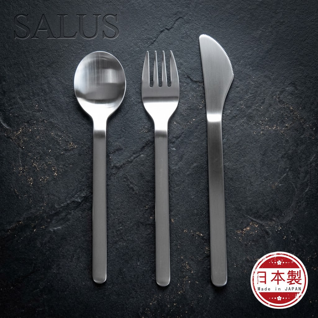 🔥🔥【日本製《SALUS》不鏽鋼輕便餐具 3件套裝】