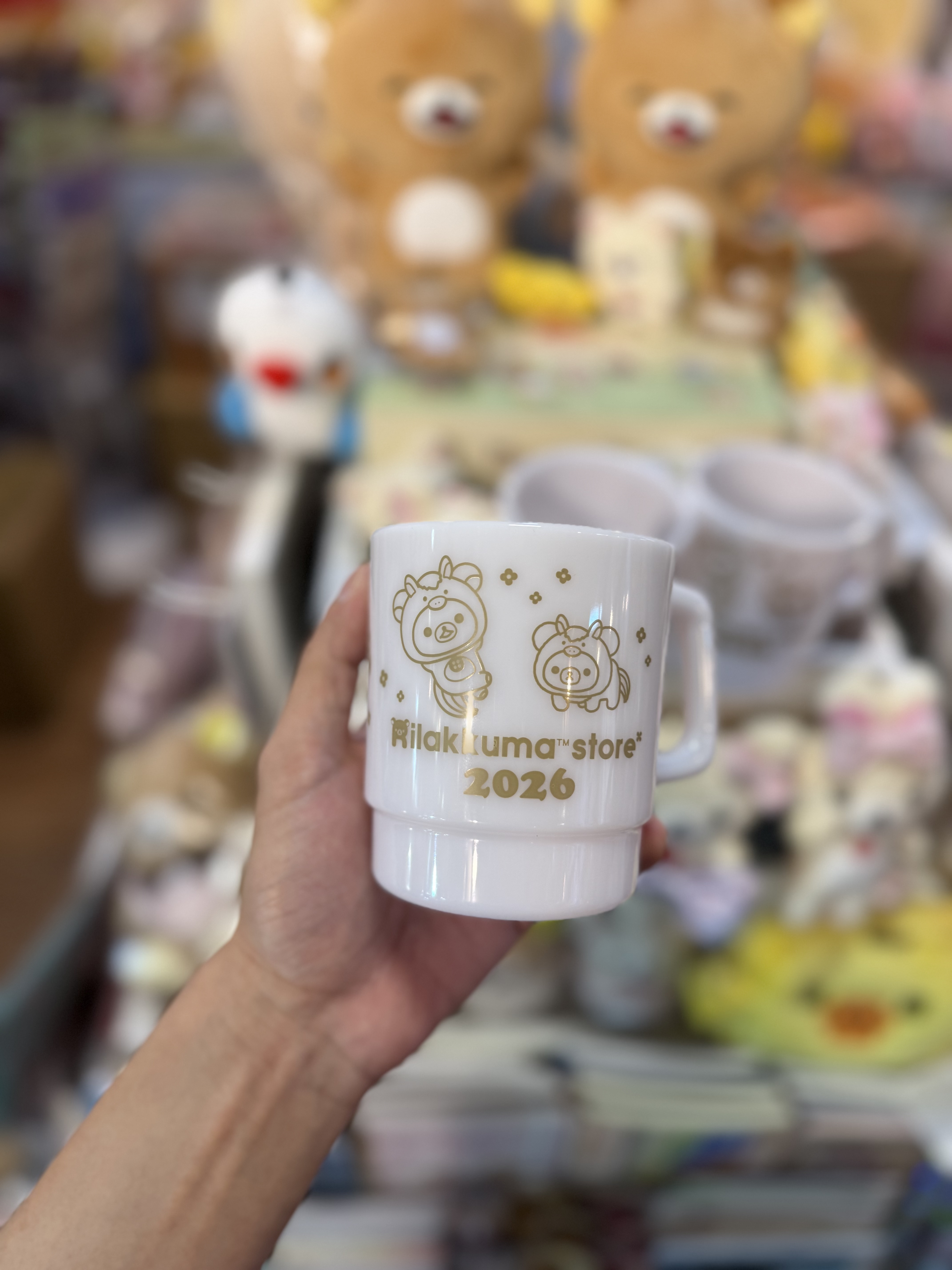 《現貨》全新日本專店限定 Rilakkuma 馬年生肖造型樹脂賀歲杯