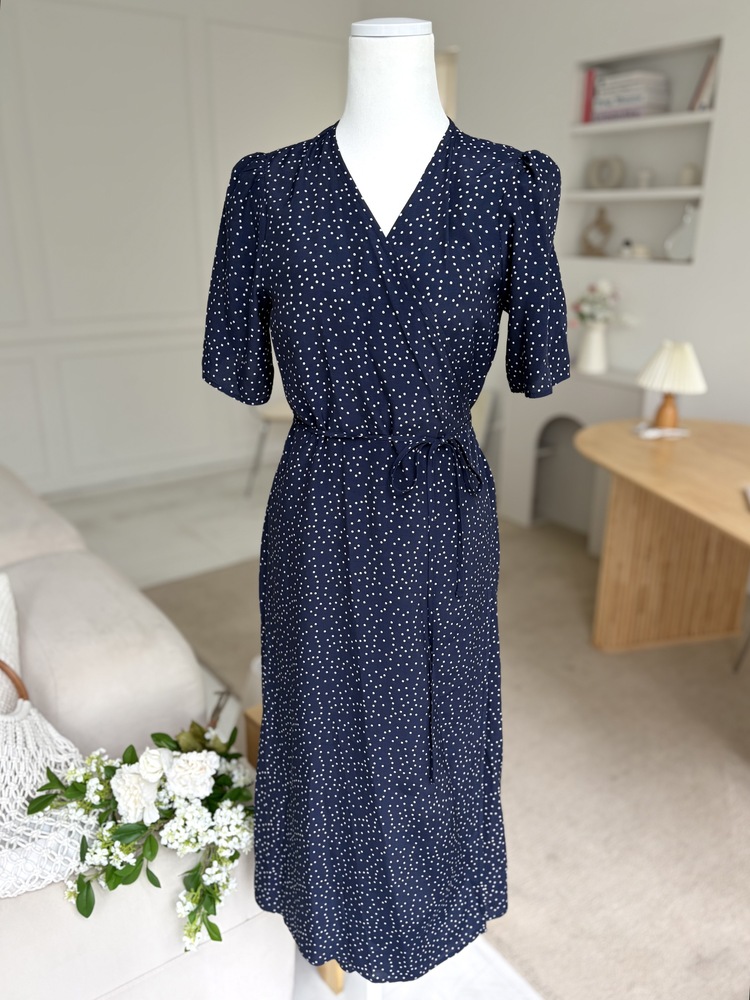 [限量!!] Isa Dotted Wrap Dress
