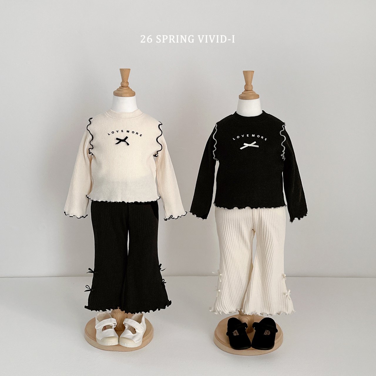 🌸預訂 韓國直送🌸🇰🇷VIVIDI三色絲帶花邊長袖上衣