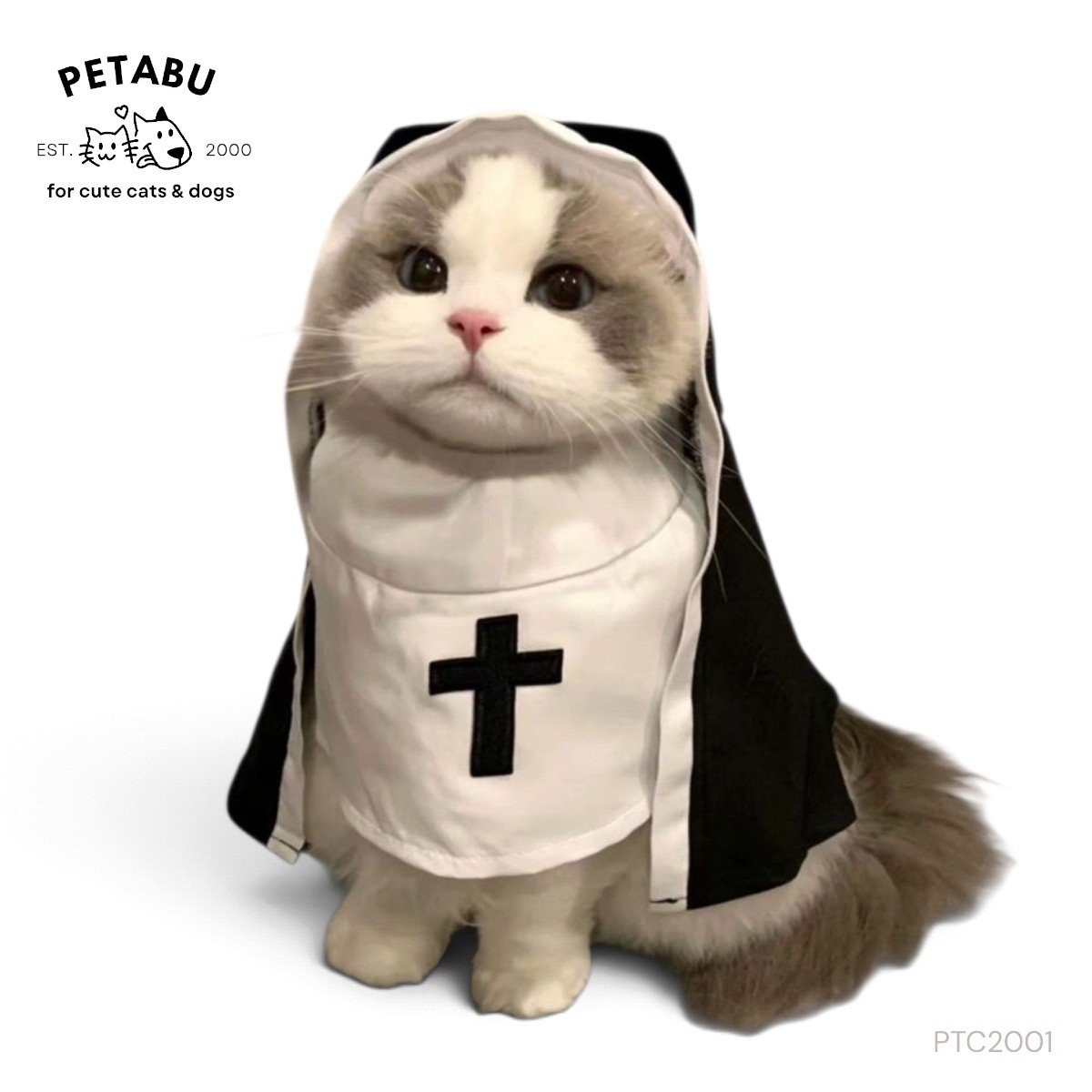 貓狗萬聖節修女服裝 Halloween Pet Costume 寵物修女造型萬聖節貓狗衫 香港現貨｜PTC2001