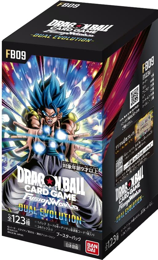 (行版) Bandai Dragon Ball Super Card Game Fusion World Booster Pack Dual Evolution (FB09) 龍珠超卡牌遊戲 融合世界 擴充包 -雙重進化- 第九彈 (原盒24包 / 原箱12盒) 