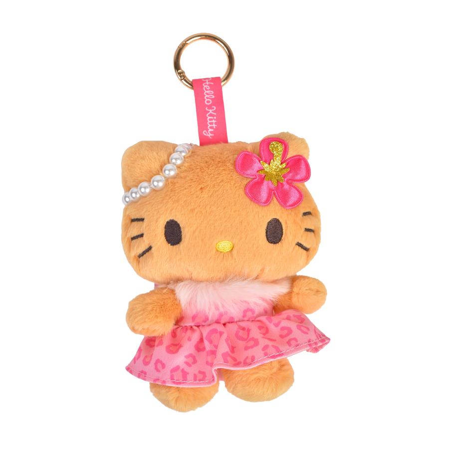 Sanrio 曬黑豹紋裙 毛絨公仔掛飾