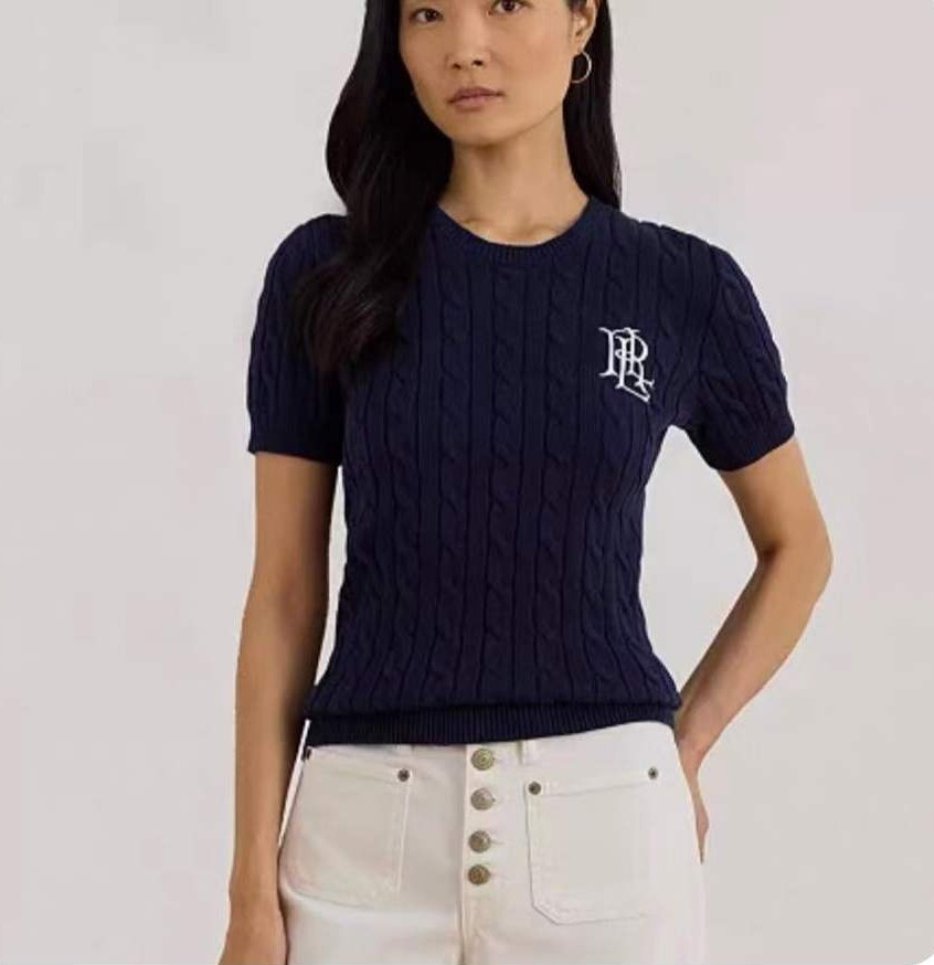 預訂 RL Polo 純棉短袖麻花針織衫 [貨號26A1484]