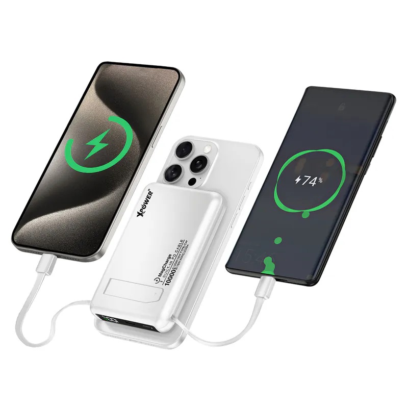 (3C認證)XPower M10C+ 6合1多功能數顯10000mAh 20W PD3.0 + 磁吸無線移動電源