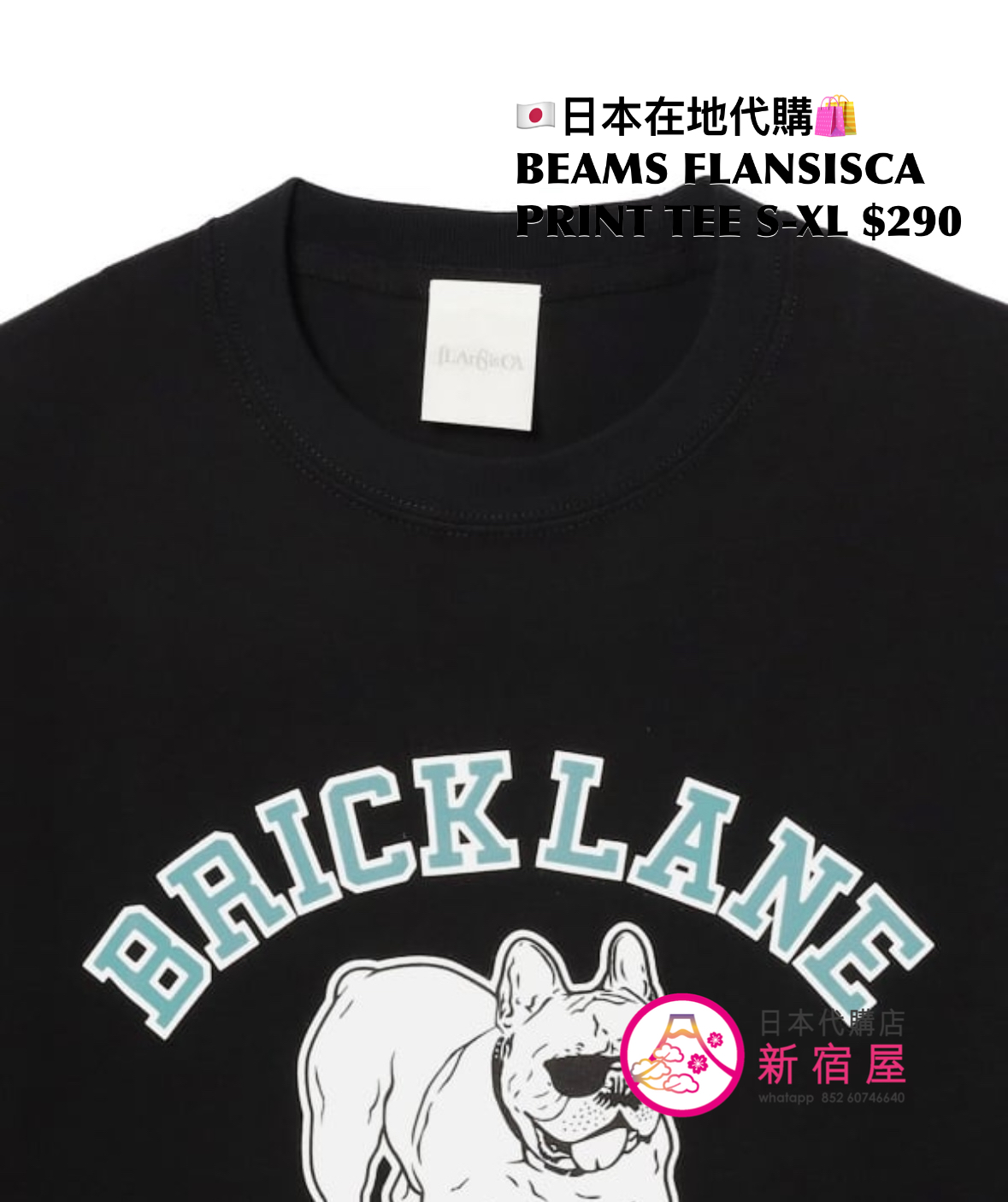 BEAMS FLANSISCA PRINT T-SHIRT