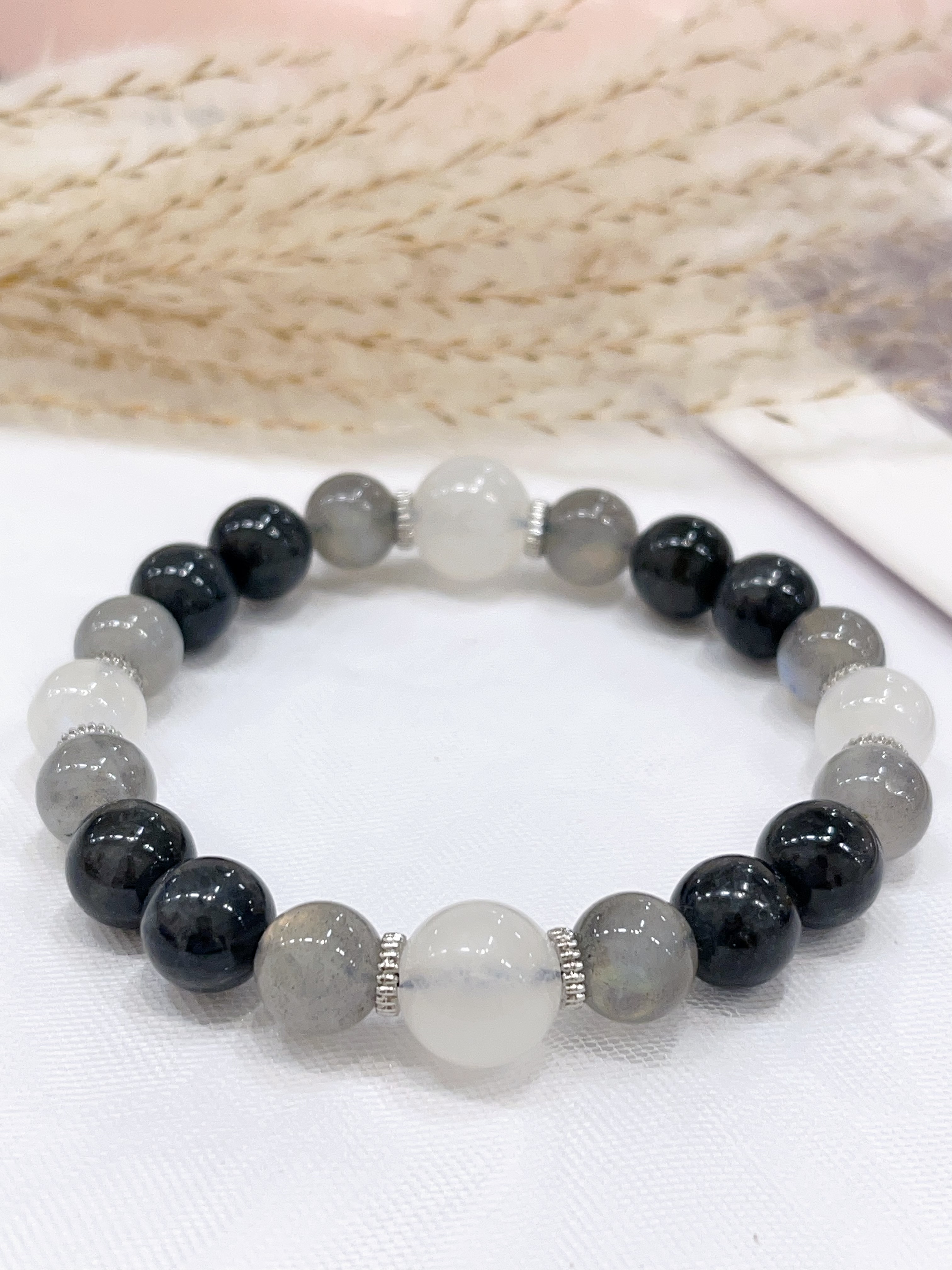 🌙 渐层月光石手串  Moonstone Gradient Bracelet｜温柔守护