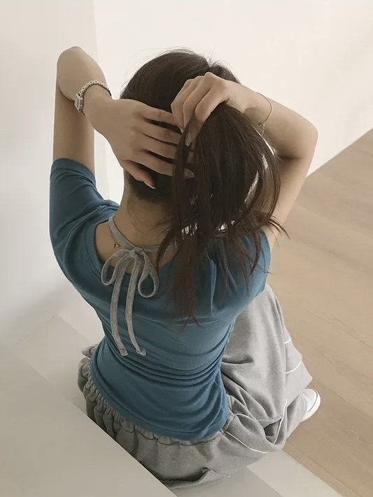 Halter Neck Layered V-Neck Top