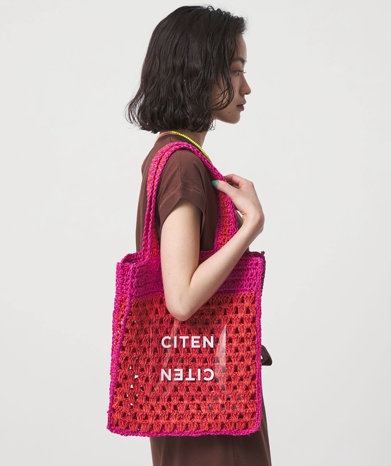 日本CITEN 拼色編織袋