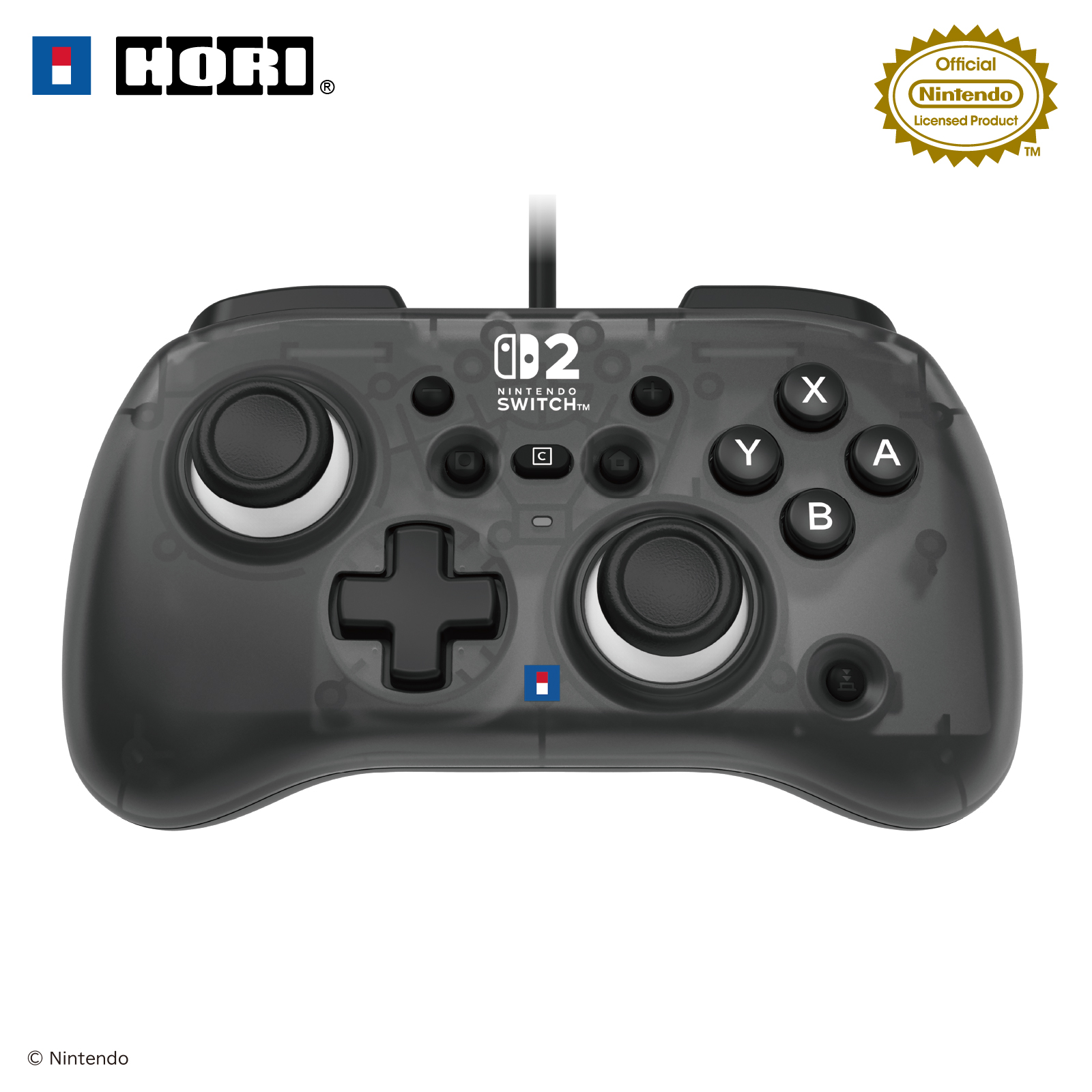 HORI NS2 有線控制器 mini 黑色 (NSX-222)        HORI NS2  Pad Tubro mini Smoke Black (NSX-222)