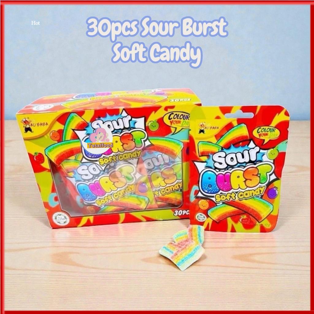 30pcs Ali Sour Burst Soft candy (macam gummy belt pendek)