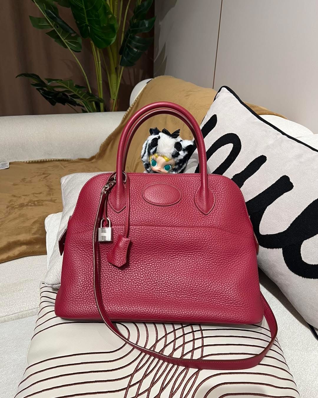 Hermès Bolide 31 STAMP [R]Taurillon Clemence 100%Authentic,90%new ✅收據副本✅塵袋✅肩帶✅鎖及鎖匙