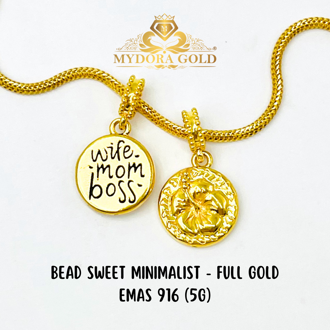 MYDORA Charm Bunga Mawar - Wife Mom Boss (5G) l EMAS 916/22K