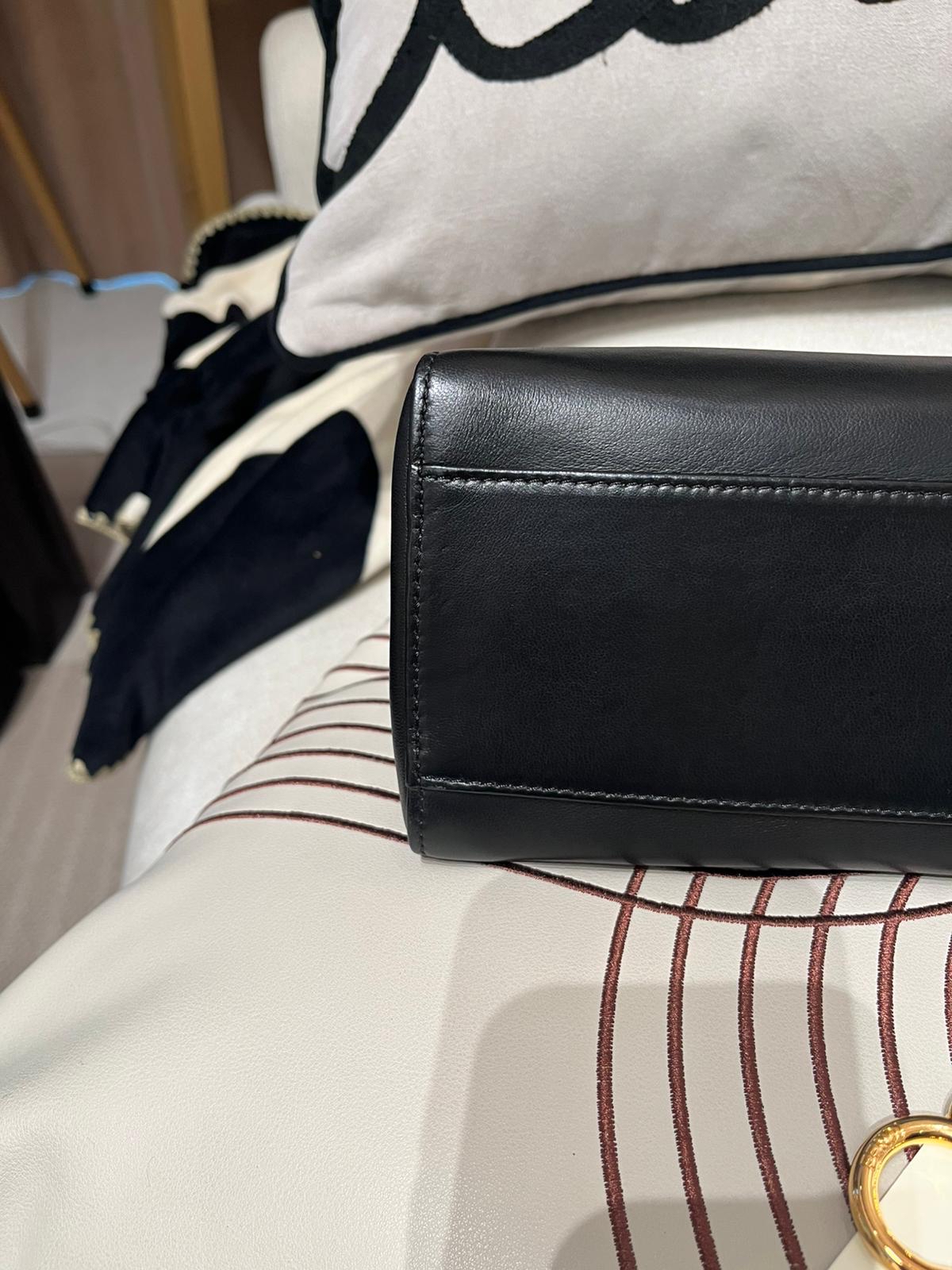 FENDI MINI PEEKABOO BLACK CALFSKIN 2WAY BAG 8BN244 100%Authentic,95%new ✅booklet tap card✅dust bag  