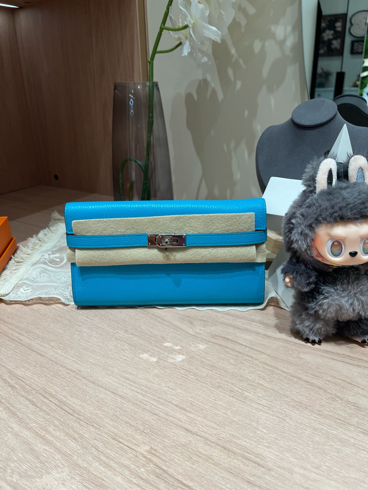 Hermes Kelly Wallet STAMP T 100%Authentic, 98%New ✅Box