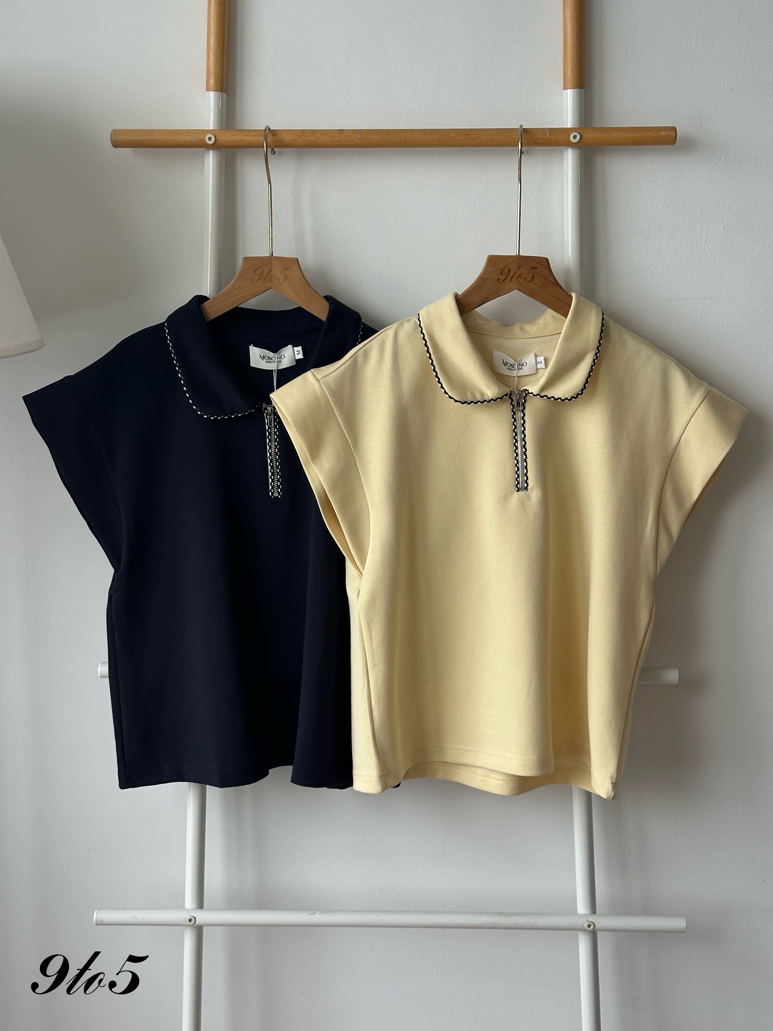 T4389 Cape Sleeve Polo Top - 3 Colors 
