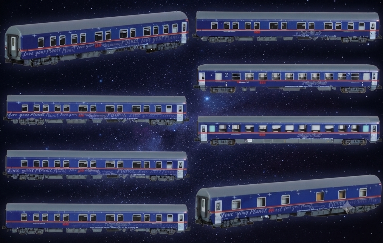 LS models NightJet 8pcs box set (Love your planet ÖBB and SBB grouping) N 1:160