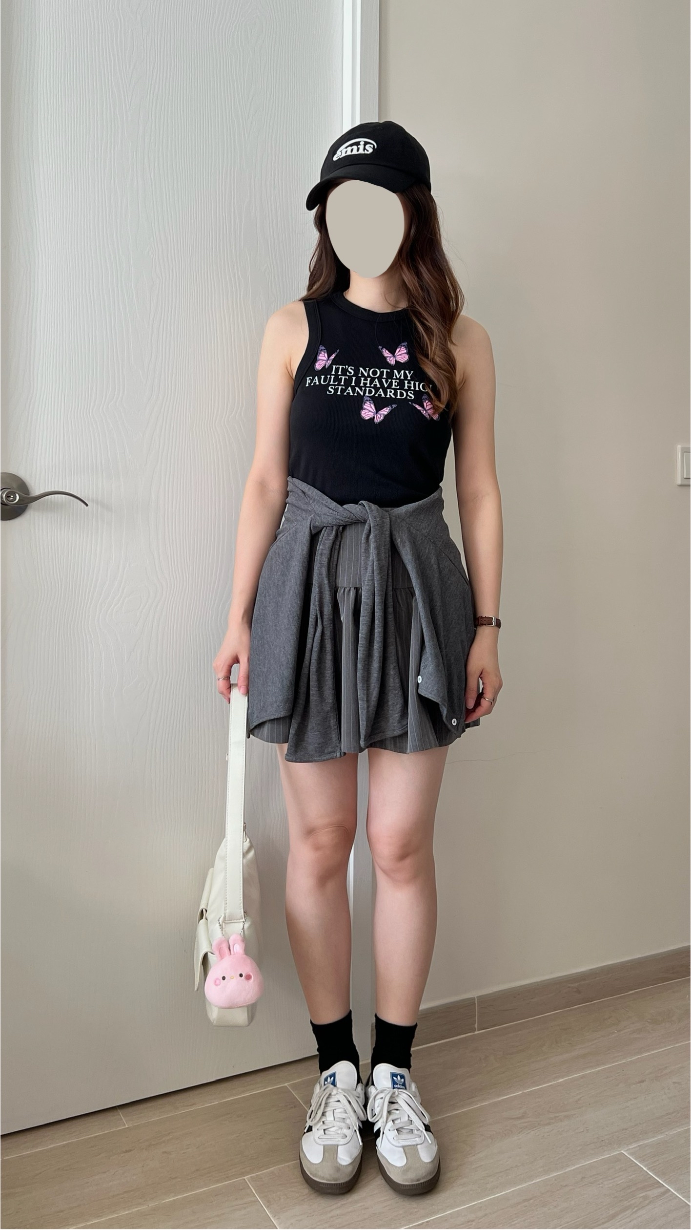 顯瘦條紋短裙 現貨