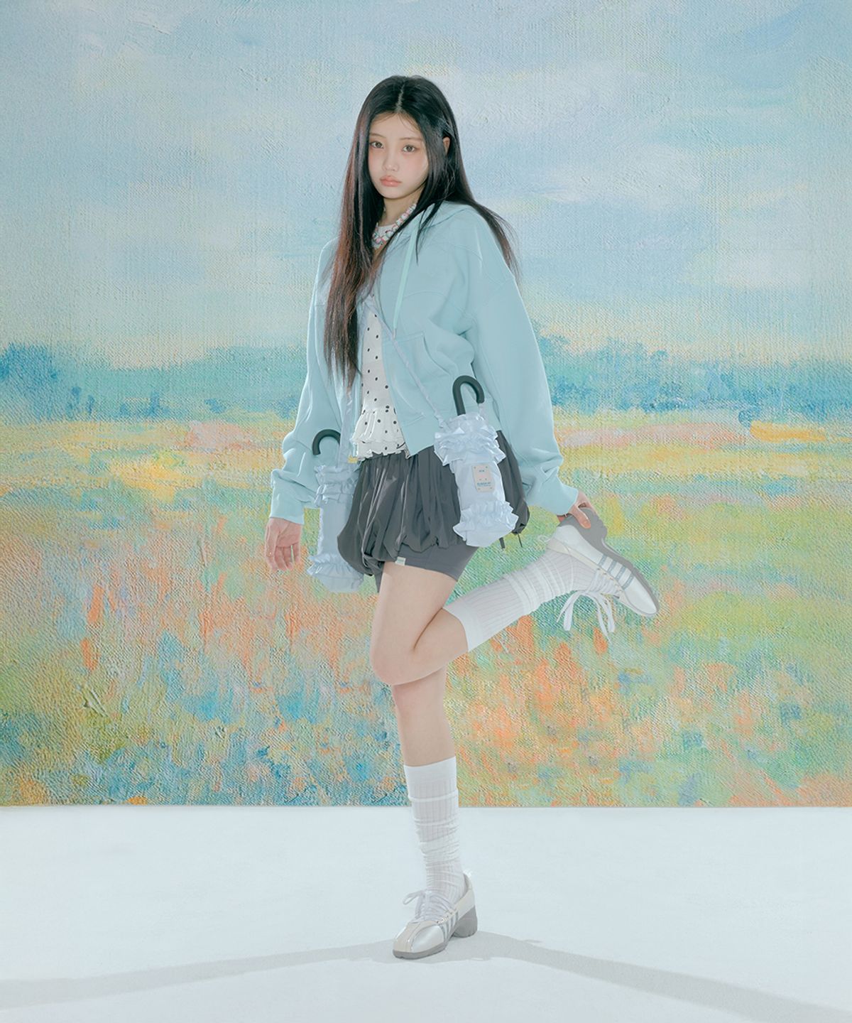 [Rockfish Weatherwear x ILLIT] BLISS HEEL LACEUP SNEAKERS - WHITE (2色)