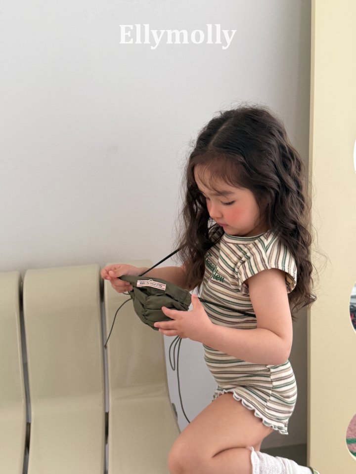 Ellymolly | stripe T (Green size 7(100-110)