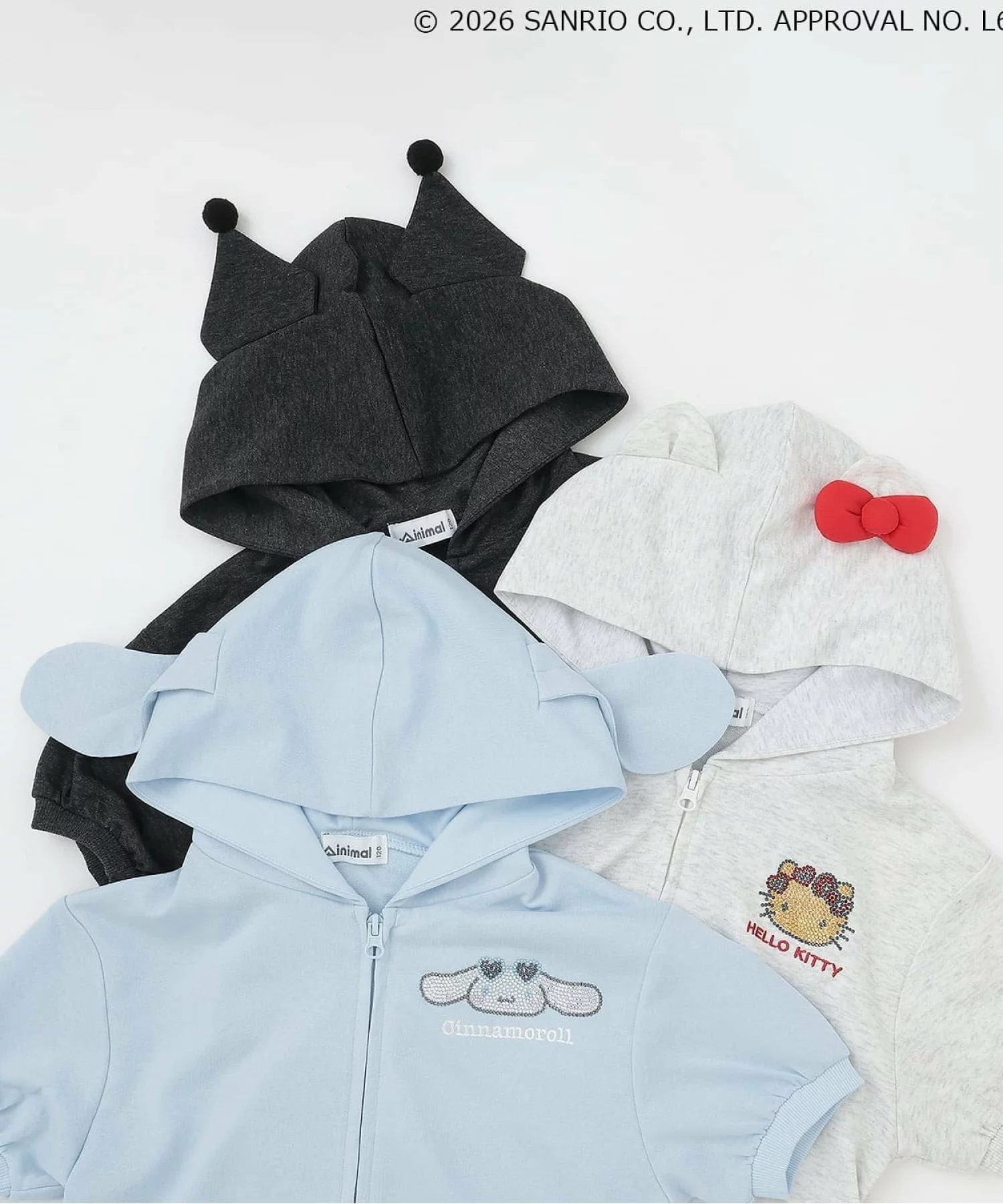 🆕【⭐訂購⭐】  日本直送🌀#Sanrio 水鑽 立體造型帽 短袖外套［3款選］🌀[ELGA-0082][260815]
