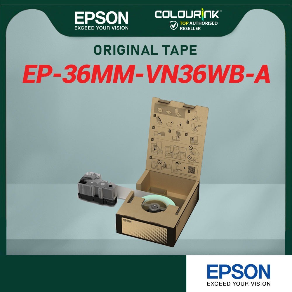 Epson Bulk Roll Vinyl Tape VN12WB VN12YB VN18WB VN18YB VN24WB VN24YB VN36WB VN36YB VN50WB VN50YB LW-Z5000WA LW-Z5010BA