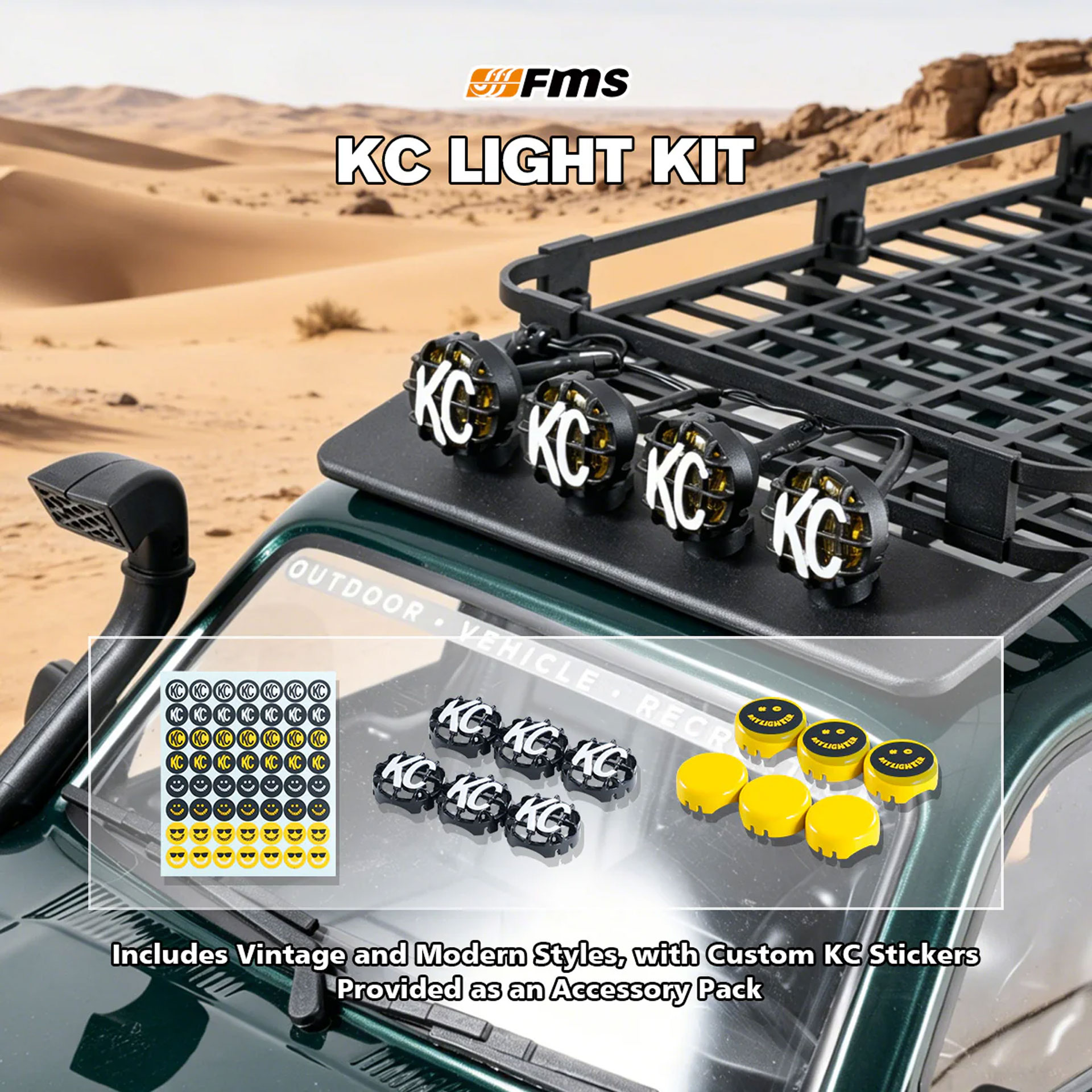 全新 FMS 1:10 LAND CRUISER 80 無刷攀爬車 | FCX10 | LC80 | TOYOTA 授權 | 4輪驅動 | 3541 KV1200 無刷電機 | 雙速變速機械波箱