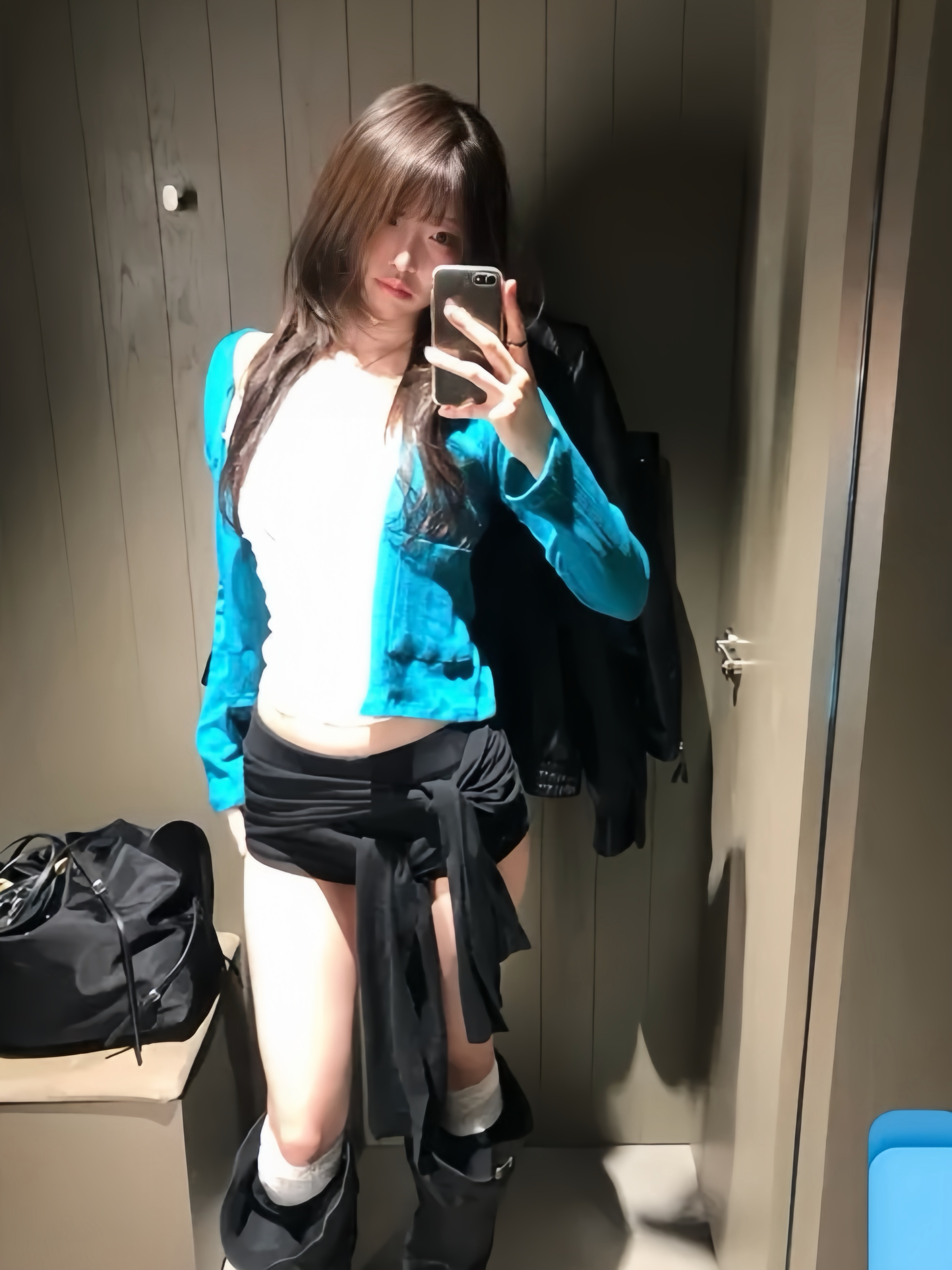 Layered Wrap-Front Micro Shorts