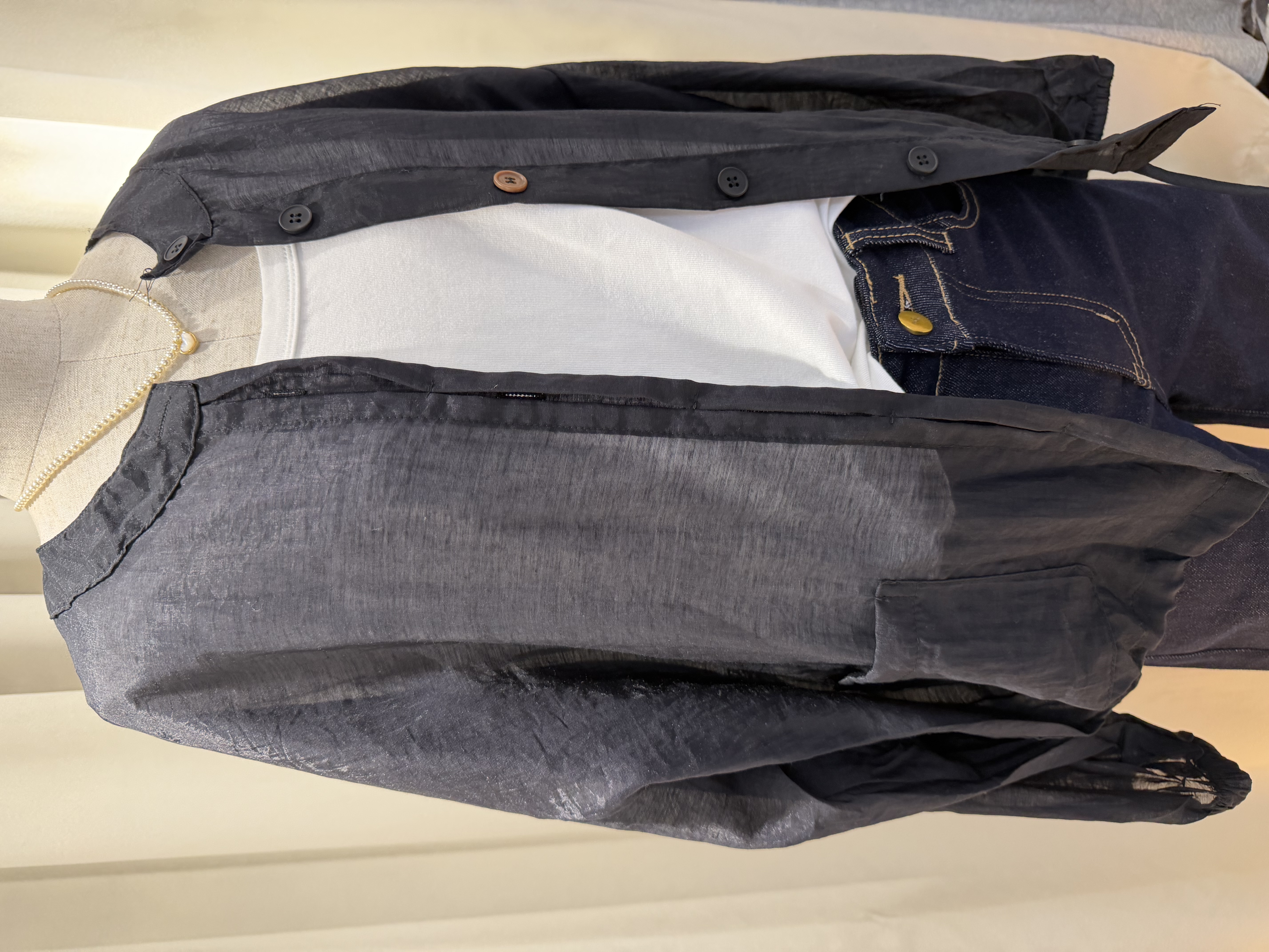 復古風薄紗外套