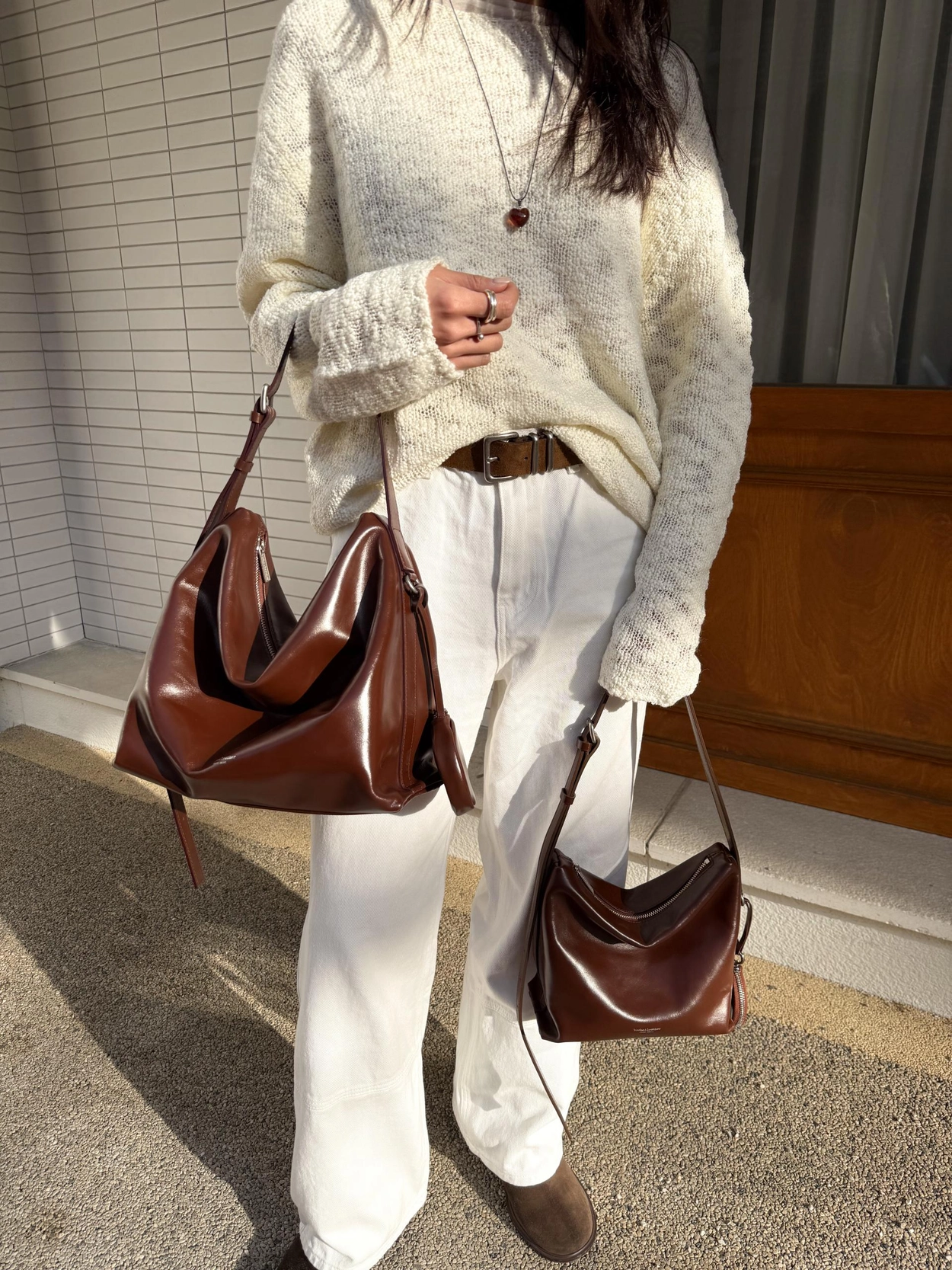 預購_牛皮亮面 Low Bag (S) By Bucks & leather