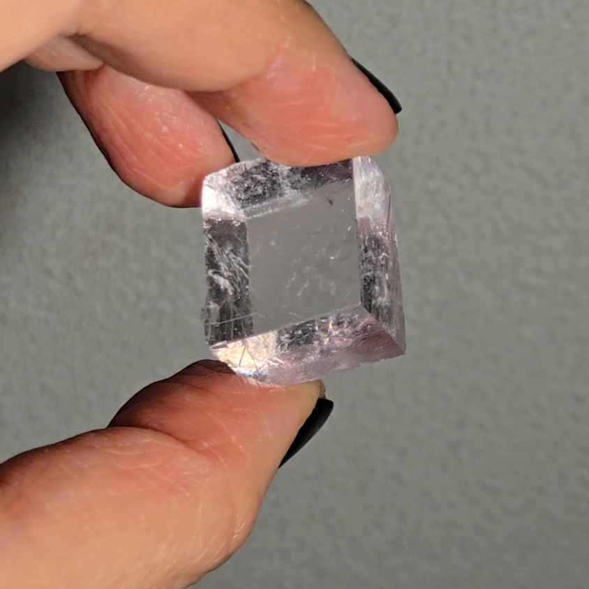 Purple calcite cube with amazing transparency - PC1