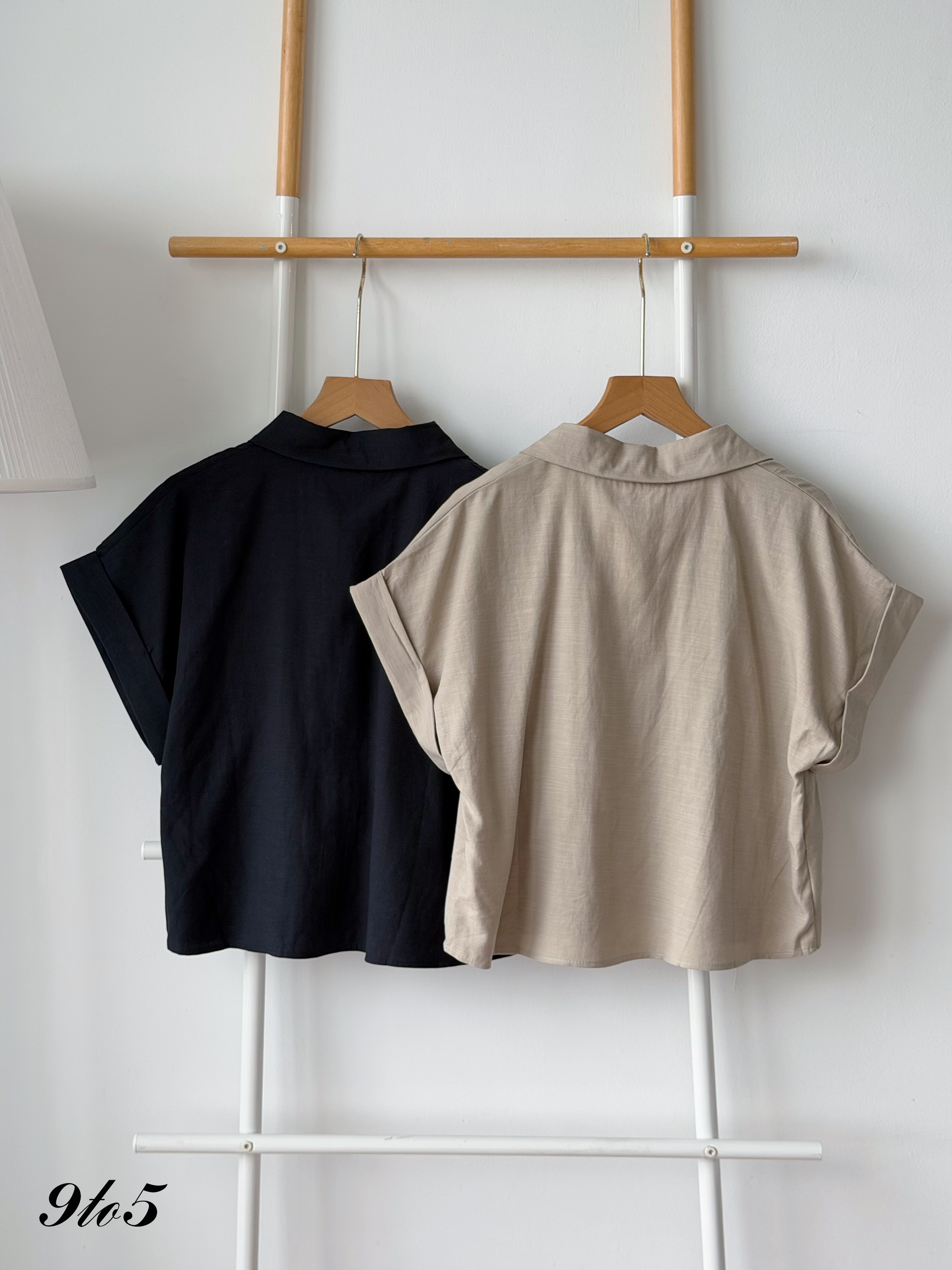 T4536 Cape Sleeve Linen Shirt - 3 Colors 