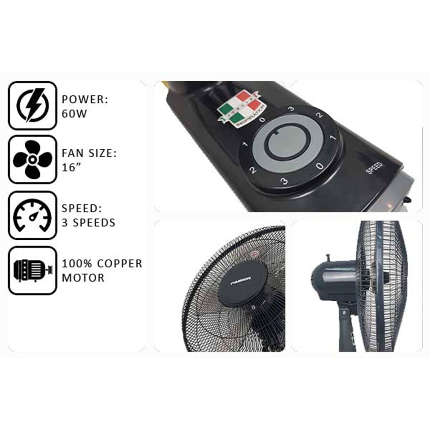 Faber 16" Vento Gen2 Wall Fan (FWF 1635R)