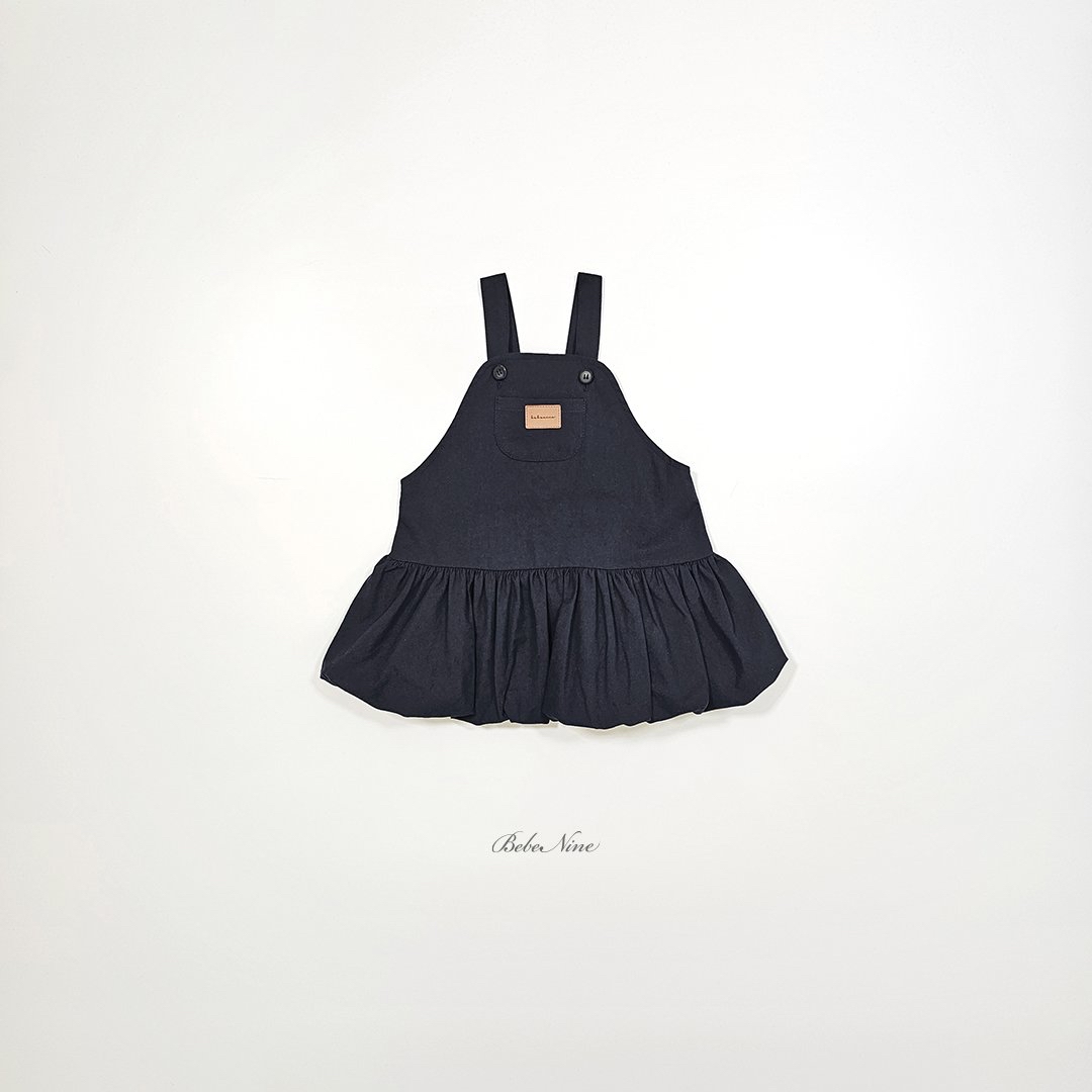 ☀️預訂 韓國直送☀️🇰🇷Bebenine三色泡泡下擺口袋純棉吊帶連身裙