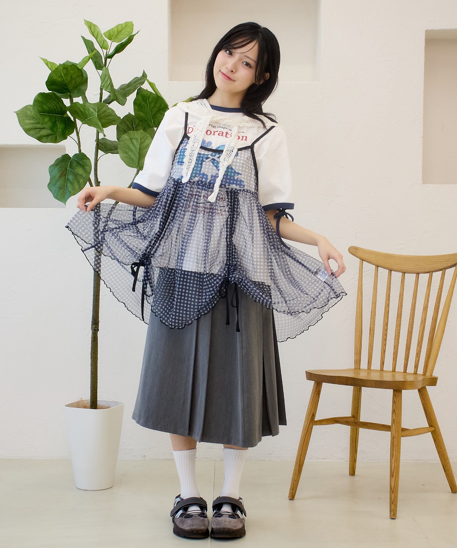 抽繩蝴蝶結吊帶【JOT005】