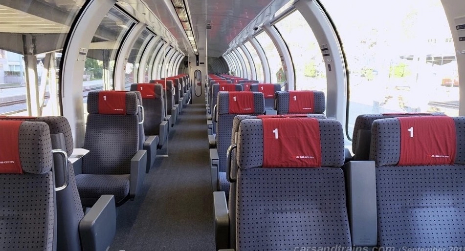 Roco HO 全景旅行車「Gotthard」Apm 61 85 10-90 100-2 CH-SBB 附 Preiser 人偶