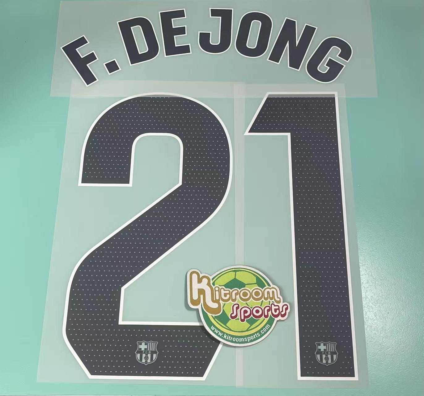 2025-26 Barcelona Away Nameset #21 F. DE JONG