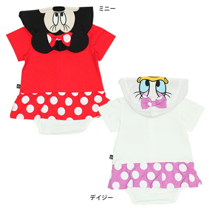 🇯🇵預訂 日本直送🇯🇵Babydoll x Disney兩色人物造型連帽短袖包屁裙