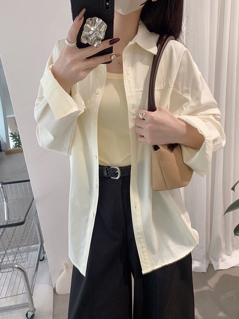 衬衫控必入！ 慵懒感中长款纯色衬衫