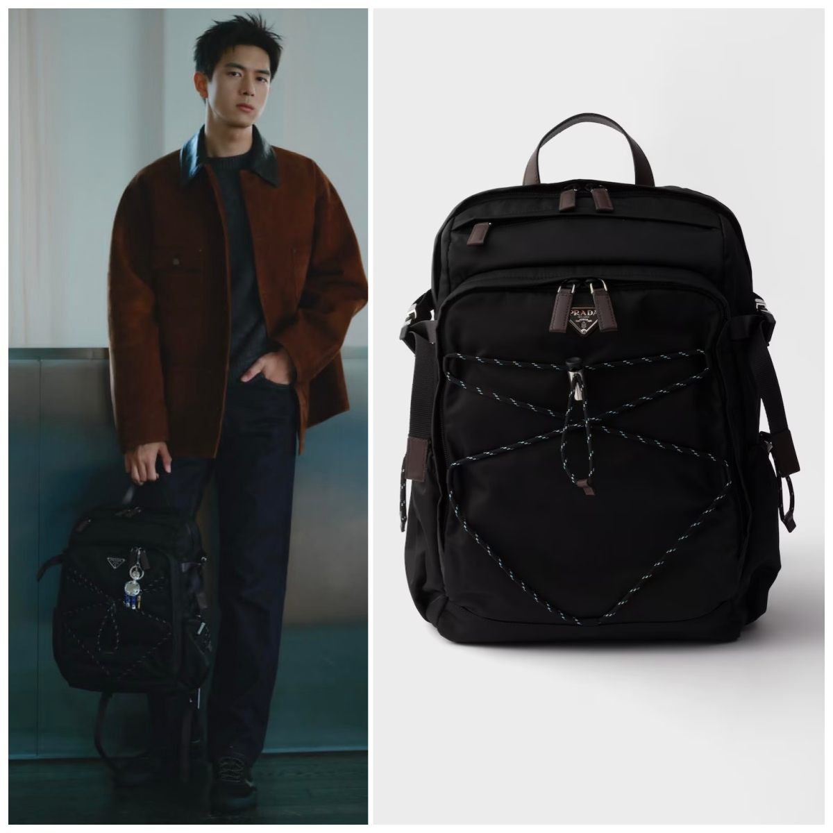 PRADA Speedlock Re-尼龍皮革背囊