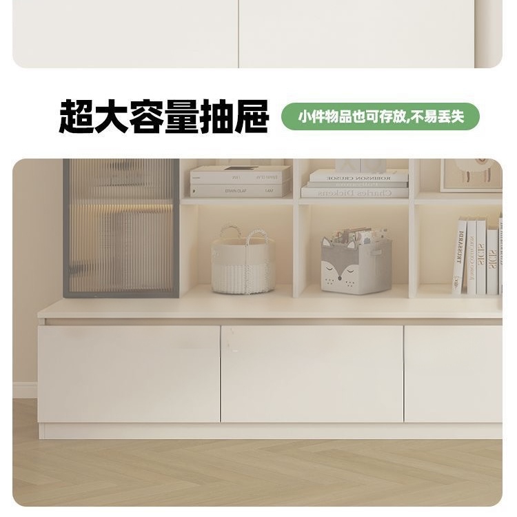 環保歐松板卡座書櫃兒童連體書桌 家用睡房客廳收納展示櫃 Display cabinet