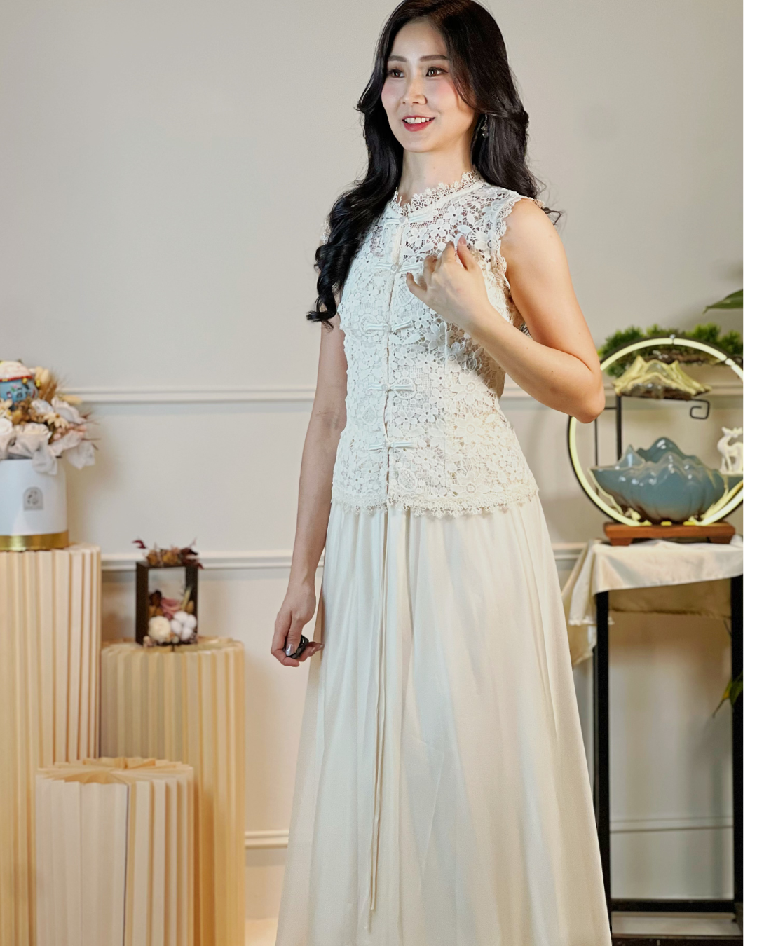 5103 Natividad Mesh A Line Skirt 