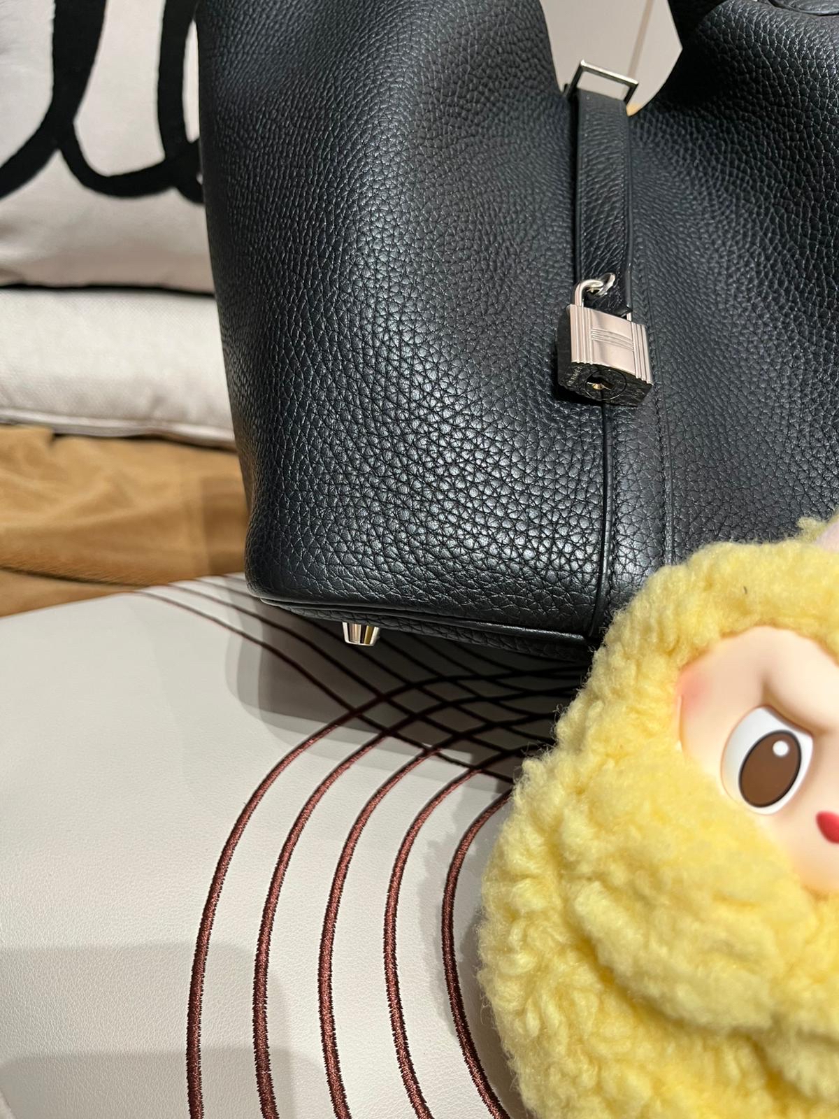 Hermes picotin 22,黑色銀扣,STAMP C 100%Authentic ,98%new  ✅key lock ✅dust bag