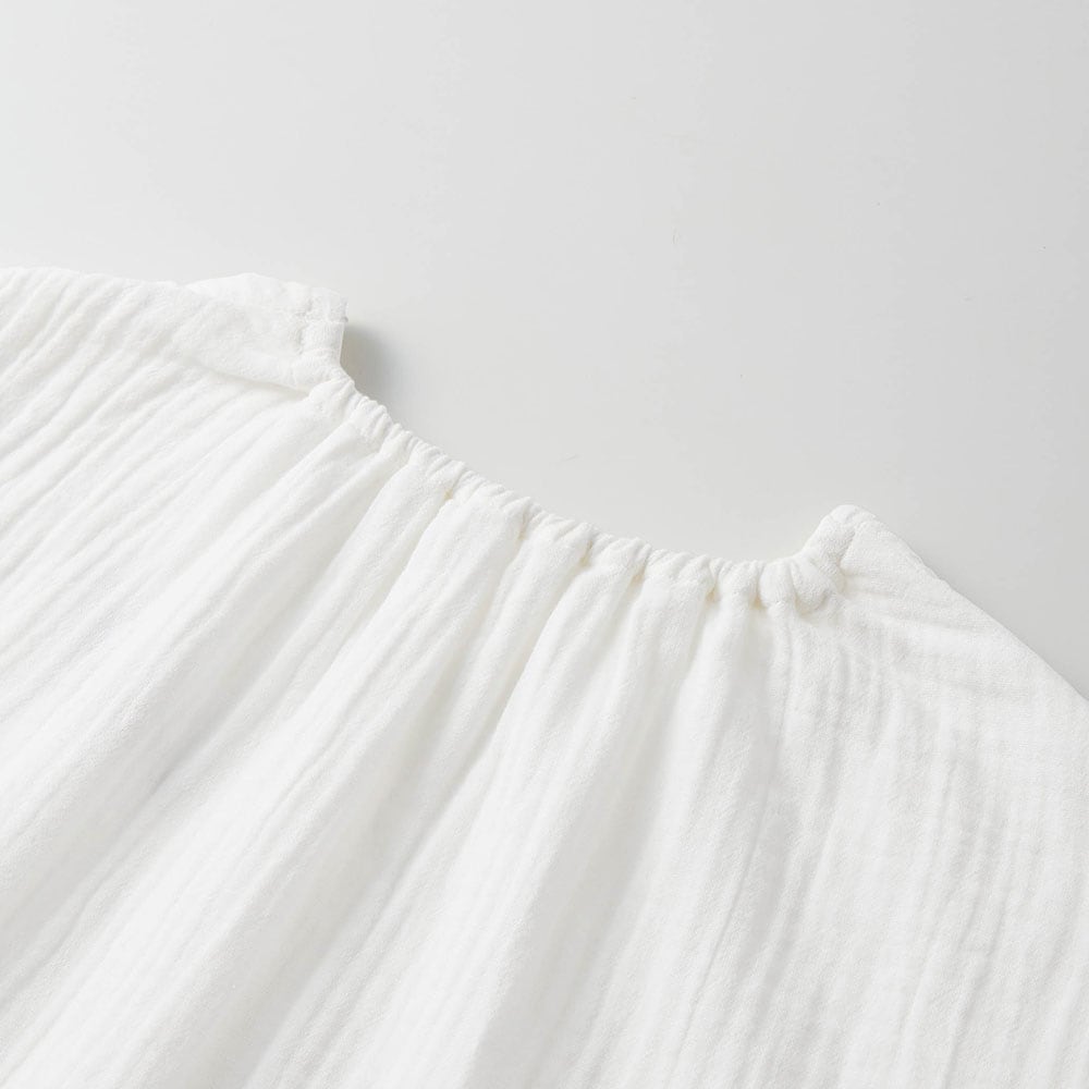 🆕【⭐訂購⭐】🇯🇵 日本直送🌀飄逸輕盈 雙層紗棉 刺繡短袖Tee［2款選］🌀[ELDA-0097][260510]