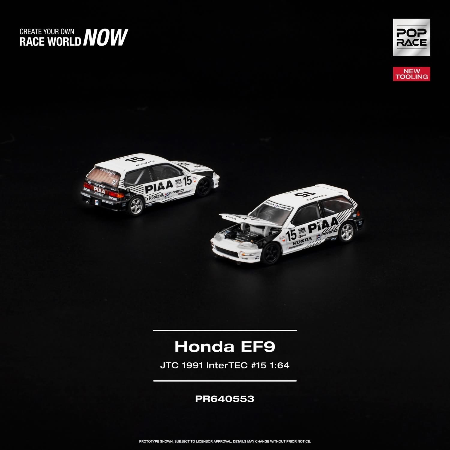 （預訂 Pre Order) POPRACE ( PR640553 ) HONDA CIVIC (EF9) #15 JTC 1991 InterTEC
