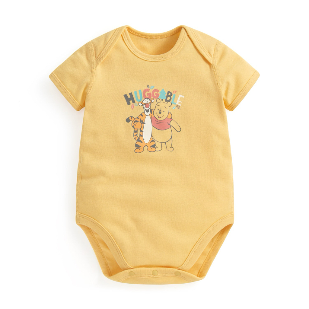 💚預訂 台灣直送💚Disney系列六色人物印花純棉短袖包屁衣