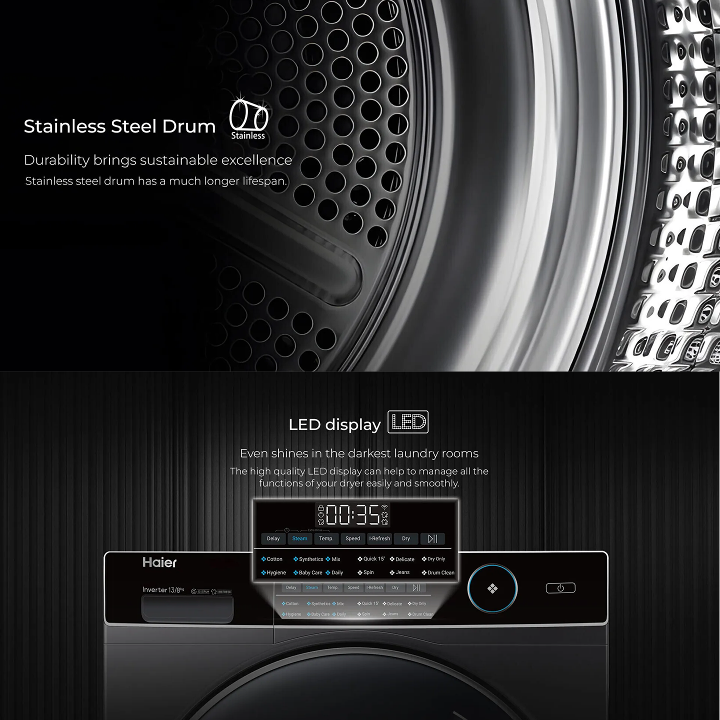 Haier 13kg/8kg Inverter Washer Dryer (HWD130-BP14959S8)