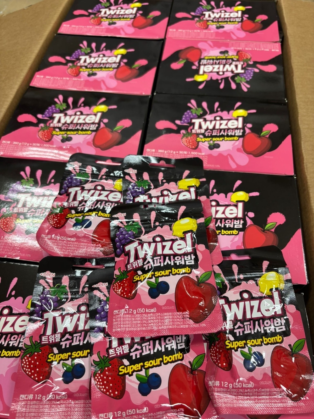  🇰🇷韓國 Twizel 爆酸超上癮水果糖 12g (1套5包)