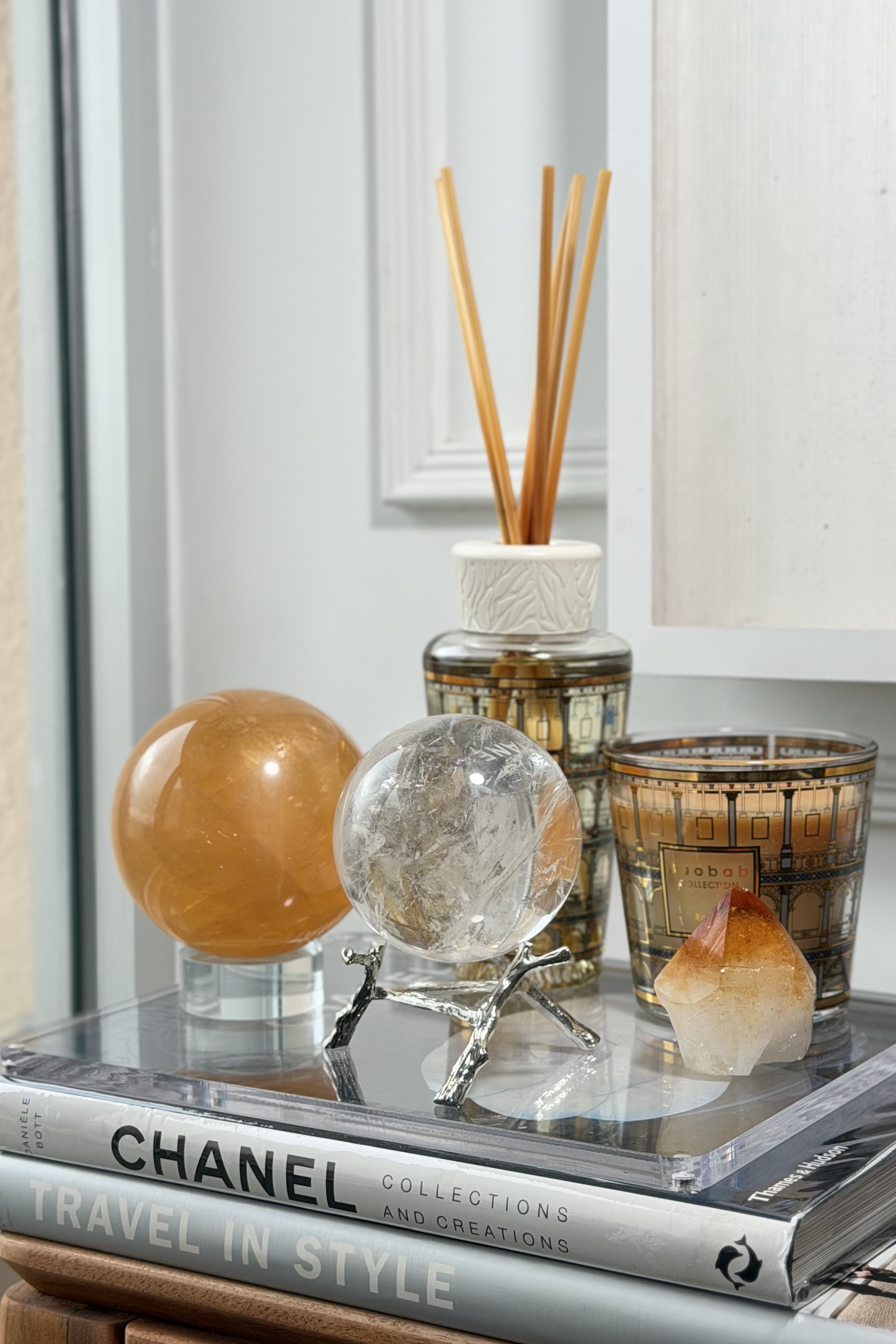  ༒7.6cm 白水晶球༒ CQOO66C66G626-RA10*6As